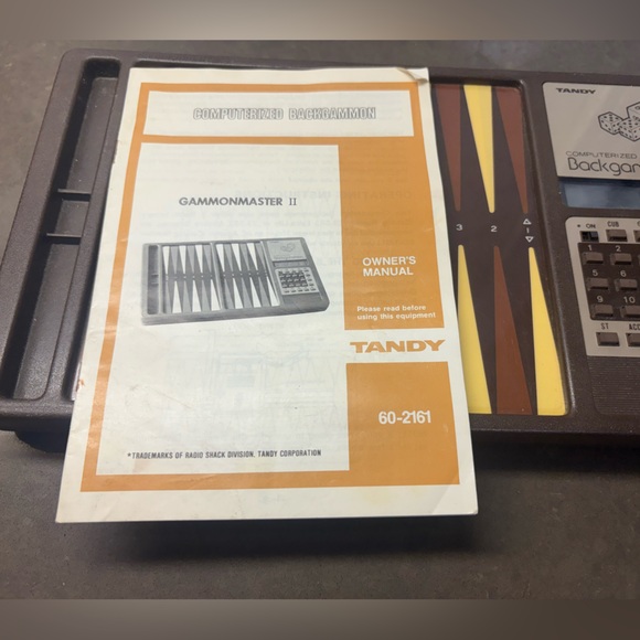 Rare vintage radio shack Tandy electronic full size backgammon gameinstructions - Picture 2 of 6